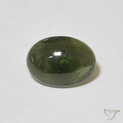 1.16ct Naturale Verde scuro Tormalina, Ovale, Trasparente