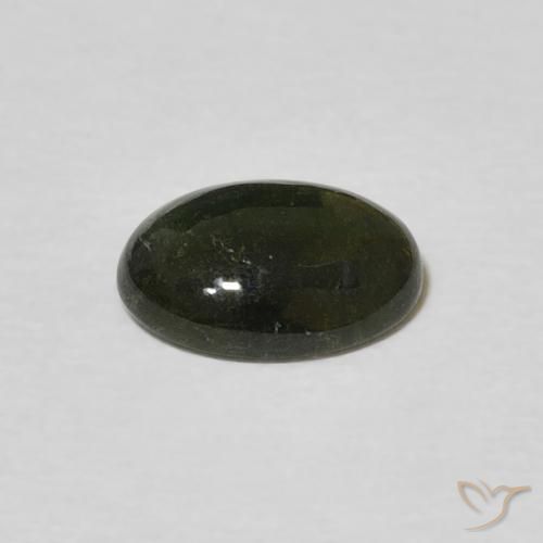Tormalina Verde scuro naturale da 1.16 ct, Ovale, Trasparente
