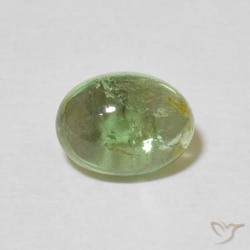 1.51ct Naturale Verde medio Tormalina, Ovale, Trasparente