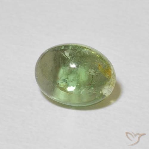 Tormalina Verde medio naturale da 1.51 ct, Ovale, Trasparente
