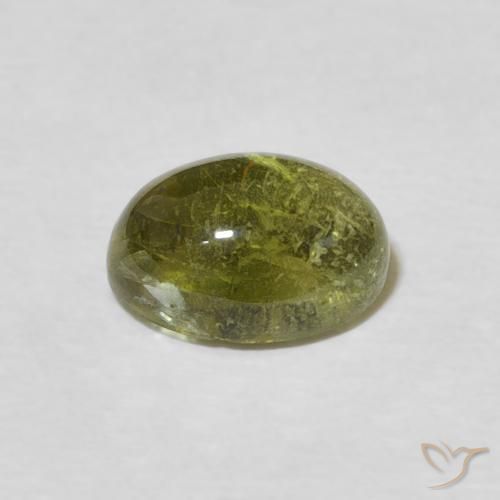 Tormalina Verde giallastro naturale da 1.70 ct, Ovale, Trasparente