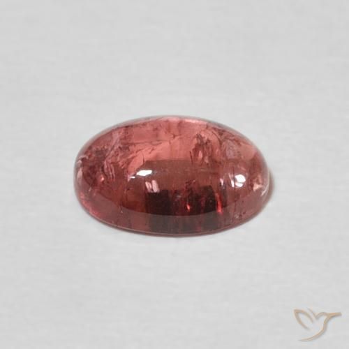 Tormalina rosa lampone naturale da 1.29 ct, Ovale, Trasparente