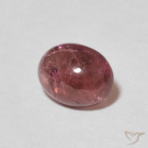 Tormalina Rosso ciliegia violaceo naturale da 1.29 ct, Ovale, Trasparente