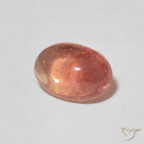 Tormalina rosa lampone naturale da 1.26 ct, Ovale, Trasparente