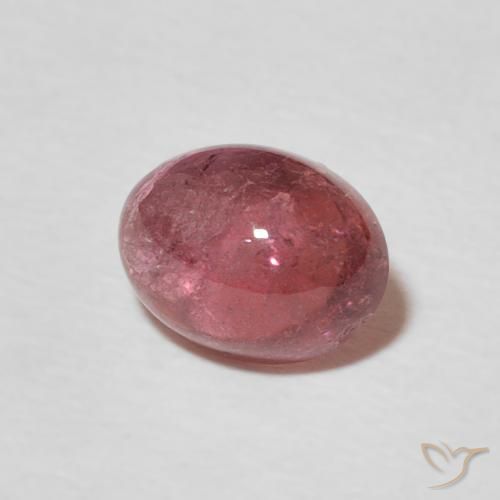 Tormalina Rosso ciliegia violaceo naturale da 1.43 ct, Ovale, Trasparente