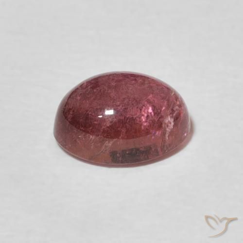 Tormalina Rosso ciliegia violaceo naturale da 1.43 ct, Ovale, Trasparente