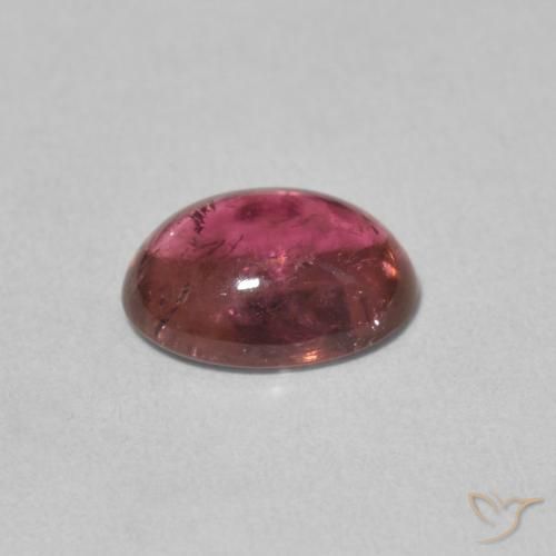 Tormalina Rosso scuro naturale da 1.60 ct, Ovale, Trasparente
