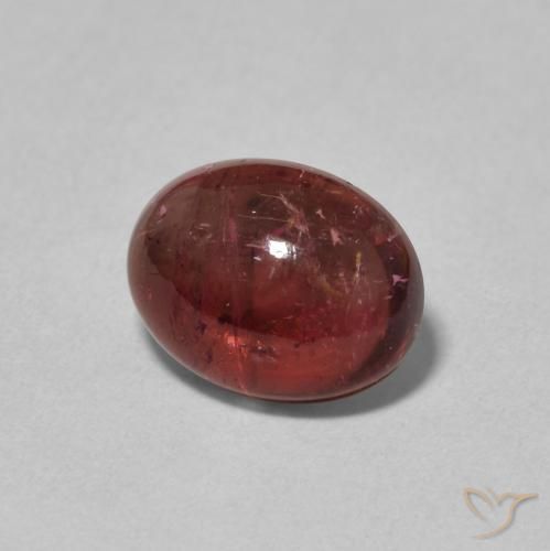 Tormalina Rosso scuro naturale da 2.31 ct, Ovale, Trasparente
