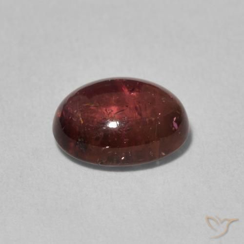 Tormalina Rosso scuro naturale da 2.31 ct, Ovale, Trasparente