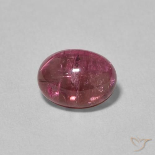 1.67ct Naturale Rosso purpureo Tormalina, Ovale, Trasparente