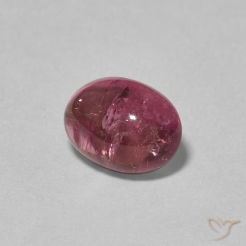 Tormalina Rosso purpureo naturale da 1.67 ct, Ovale, Trasparente