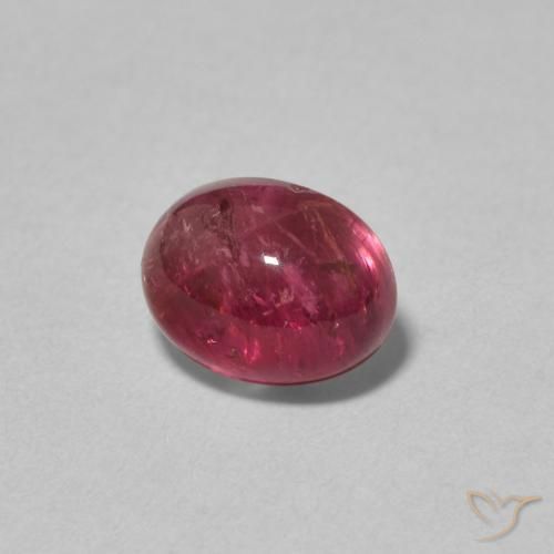 Tormalina Rosso scuro naturale da 1.74 ct, Ovale, Trasparente