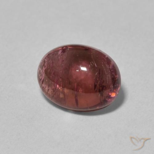 Tormalina Vino Rosso Profondo naturale da 2.19 ct, Ovale, Trasparente