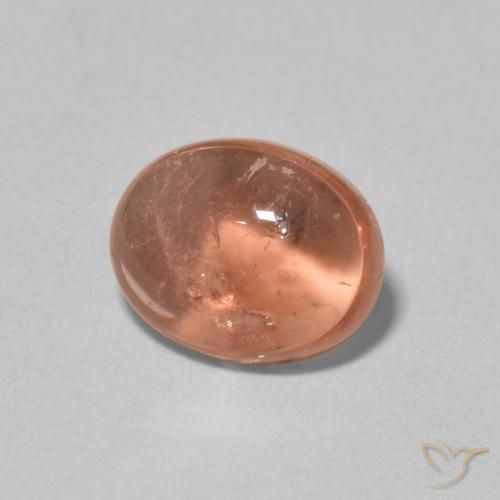 Tormalina Rosa arancione naturale da 1.89 ct, Ovale, Trasparente