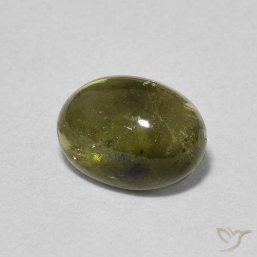 Tormalina Verde scuro naturale da 1.48 ct, Ovale, Trasparente