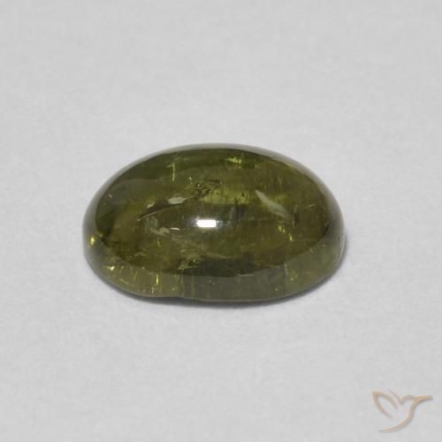 Tormalina Verde scuro naturale da 1.48 ct, Ovale, Trasparente