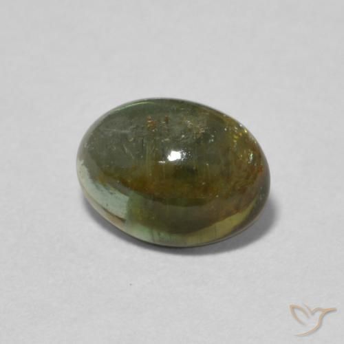 Tormalina Verde scuro naturale da 1.22 ct, Ovale, Trasparente