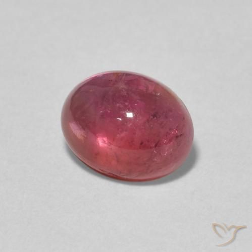 Tormalina Rosso scuro naturale da 1.33 ct, Ovale, Trasparente