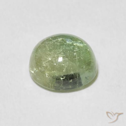 Tormalina Verde chiaro naturale da 1.47 ct, Rotondo, Trasparente