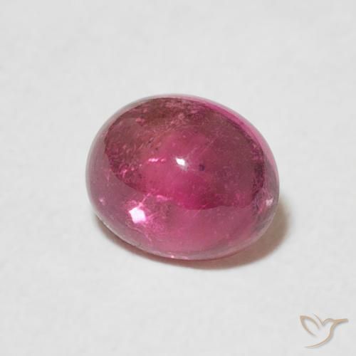 Tormalina Viola rossastro naturale da 0.79 ct, Ovale, Trasparente