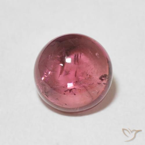 1.35ct Naturale Magenta intenso Tormalina, Rotondo, Trasparente