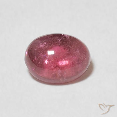 0.89ct Naturale Viola rossastro Tormalina, Ovale, Trasparente