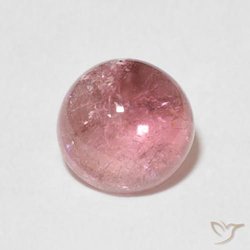 1.36ct Naturale Rosa gomma da masticare Tormalina, Rotondo, Trasparente