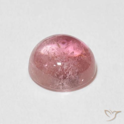 Tormalina Rosa gomma da masticare naturale da 1.36 ct, Rotondo, Trasparente