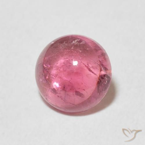 Tormalina Rosa medio naturale da 1.26 ct, Rotondo, Trasparente