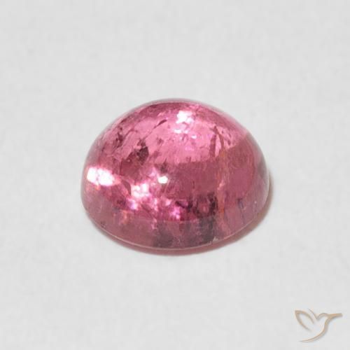 Tormalina Rosa medio naturale da 1.26 ct, Rotondo, Trasparente