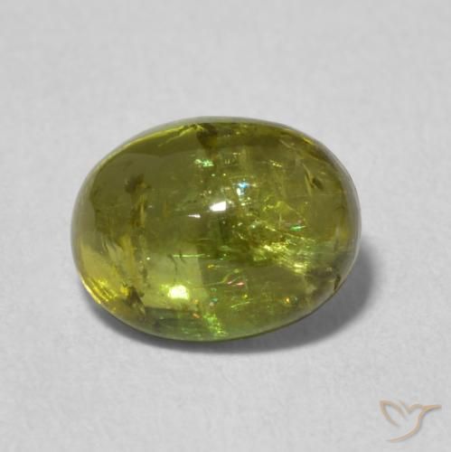 1.42ct Naturale Verde caldo Tormalina, Ovale, Trasparente