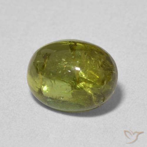 Tormalina Verde caldo naturale da 1.42 ct, Ovale, Trasparente