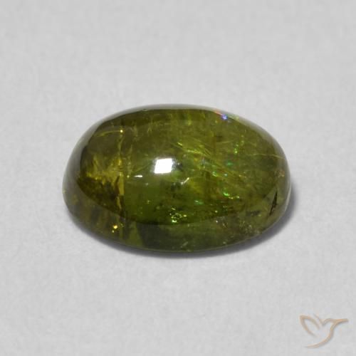 Tormalina Verde caldo naturale da 1.42 ct, Ovale, Trasparente