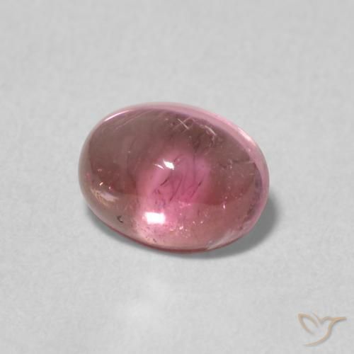 Tormalina Rosa intenso naturale da 0.69 ct, Ovale, Trasparente