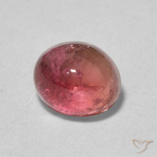 Tormalina Rosa palissandro naturale da 1.24 ct, Ovale, Trasparente