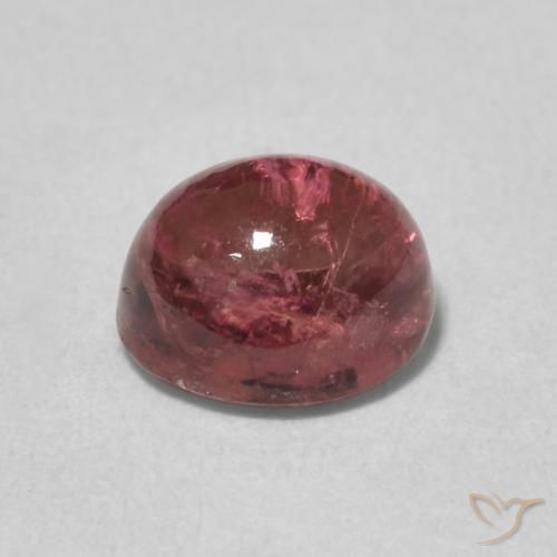 Tormalina Rosa palissandro naturale da 1.24 ct, Ovale, Trasparente