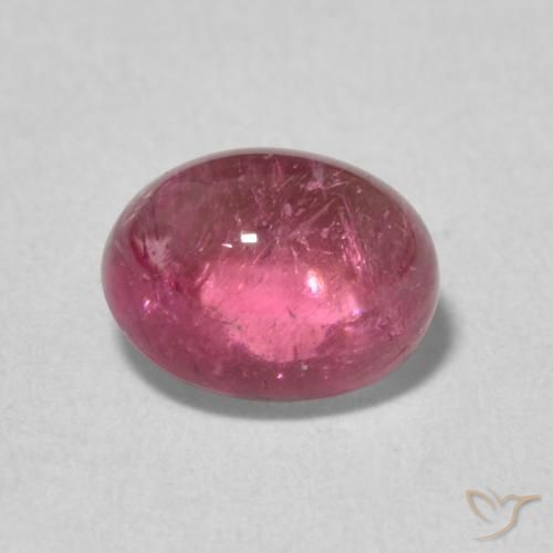 1.39ct Naturale Light Merlot Red Tormalina, Ovale, Trasparente