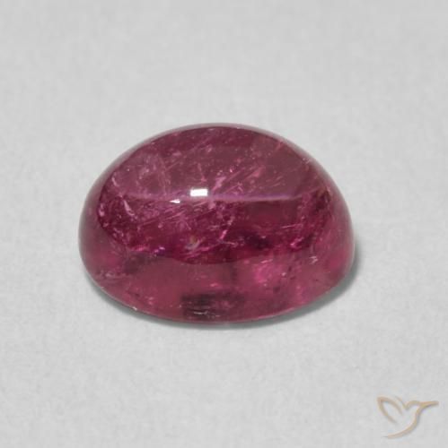 Tormalina Light Merlot Red naturale da 1.39 ct, Ovale, Trasparente