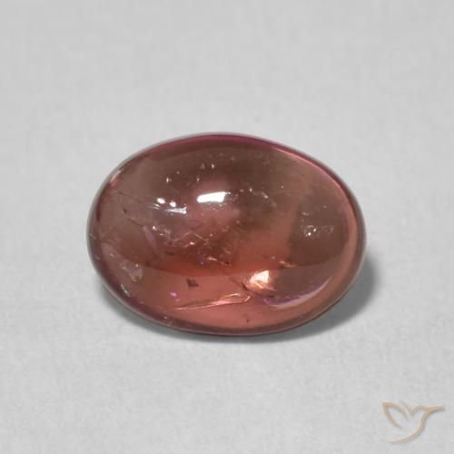 1.27ct Naturale Rosso arancione Tormalina, Ovale, Trasparente
