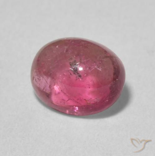 Tormalina Rosso scuro naturale da 1.41 ct, Ovale, Trasparente