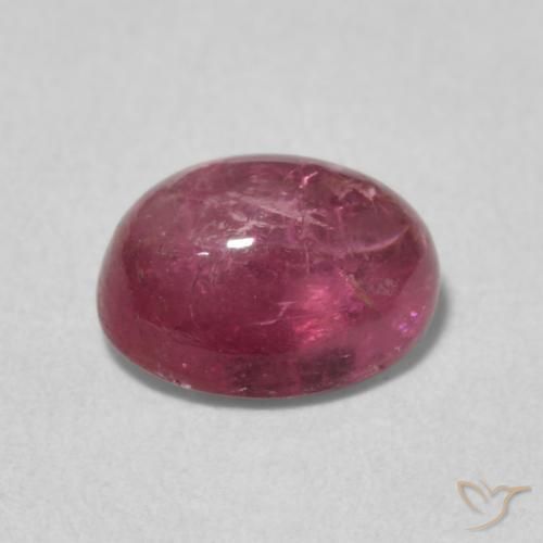 Tormalina Rosso scuro naturale da 1.41 ct, Ovale, Trasparente