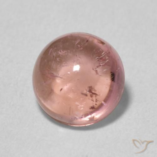 Tormalina Rosa shocking chiaro naturale da 1.52 ct, Rotondo, Trasparente