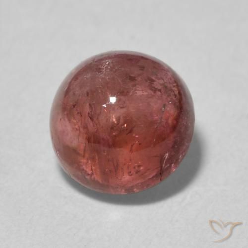 1.64ct Naturale Rosa arancione Tormalina, Rotondo, Trasparente