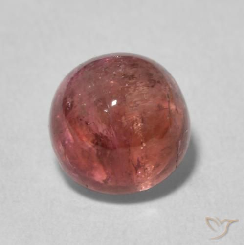 Tormalina Rosa arancione naturale da 1.64 ct, Rotondo, Trasparente