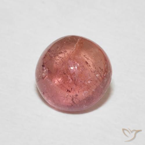 1.00ct Naturale Rosa medio Tormalina, Rotondo, Trasparente