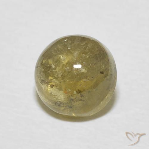 Tormalina Giallo dorato naturale da 1.17 ct, Rotondo, Trasparente