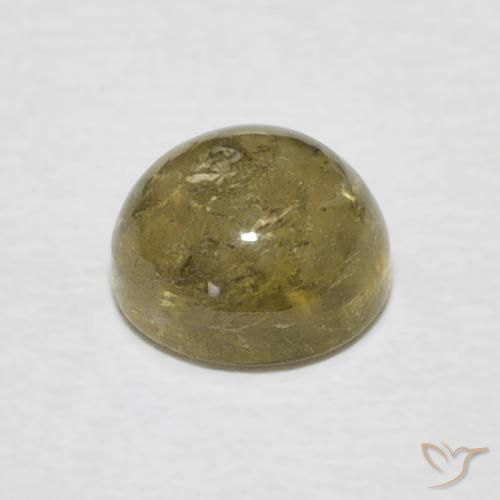 Tormalina Giallo dorato naturale da 1.17 ct, Rotondo, Trasparente