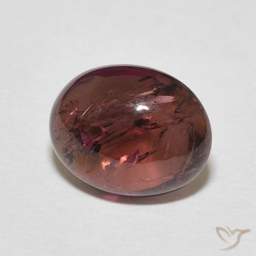 Tormalina Medium Dark-Red naturale da 2.95 ct, Ovale, Trasparente