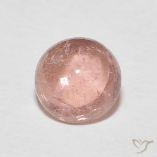 Tormalina Rosa terroso naturale da 1.84 ct, Rotondo, Trasparente