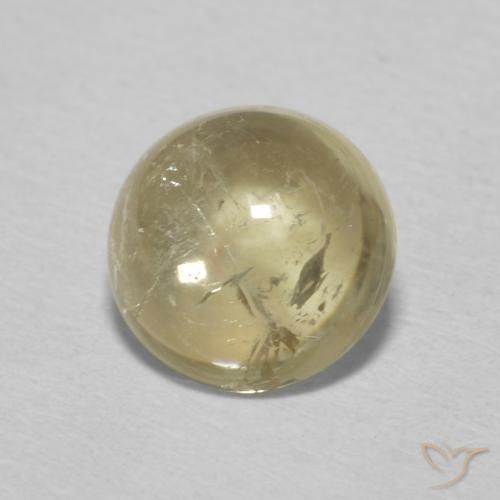 Tormalina Giallo chiaro naturale da 1.40 ct, Rotondo, Trasparente